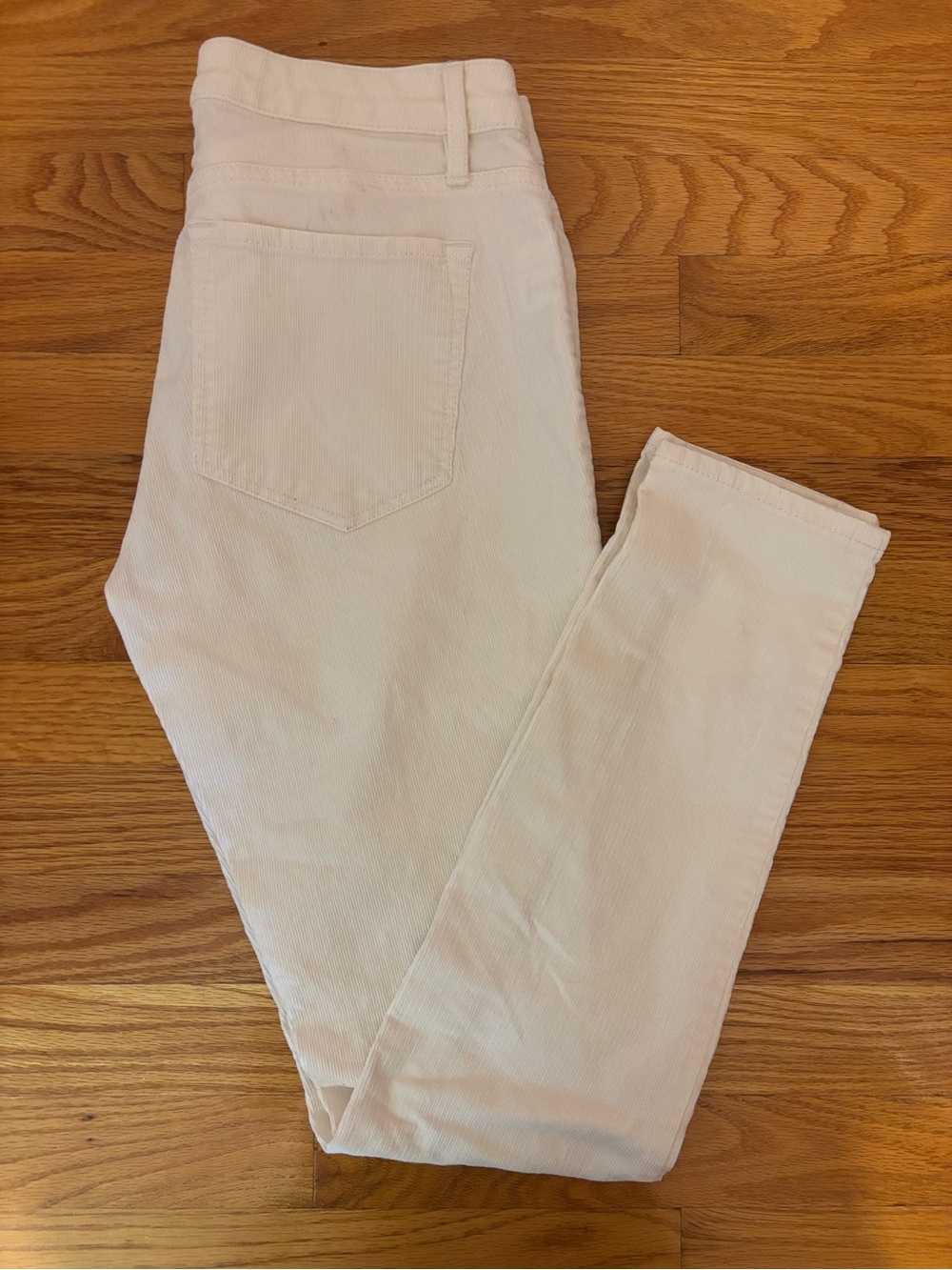 LOFT Cream Skinny Corduroy Pants